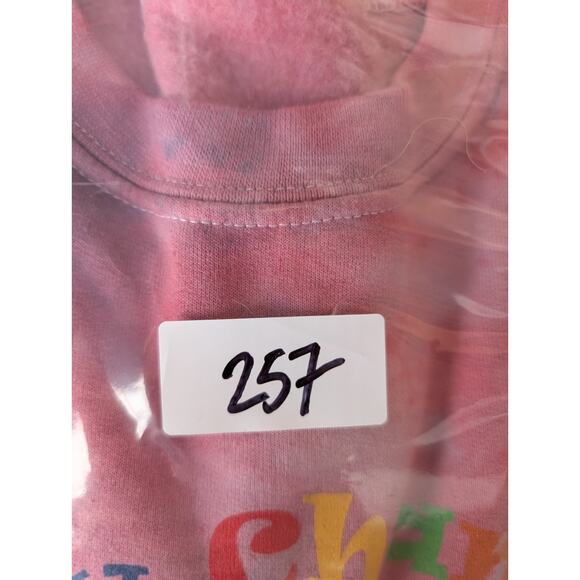 VTG Red Tie Dye Menorah Graphic Hannukah Holiday Judaica Sweatshirt Unisex Large - Picture 6 of 6